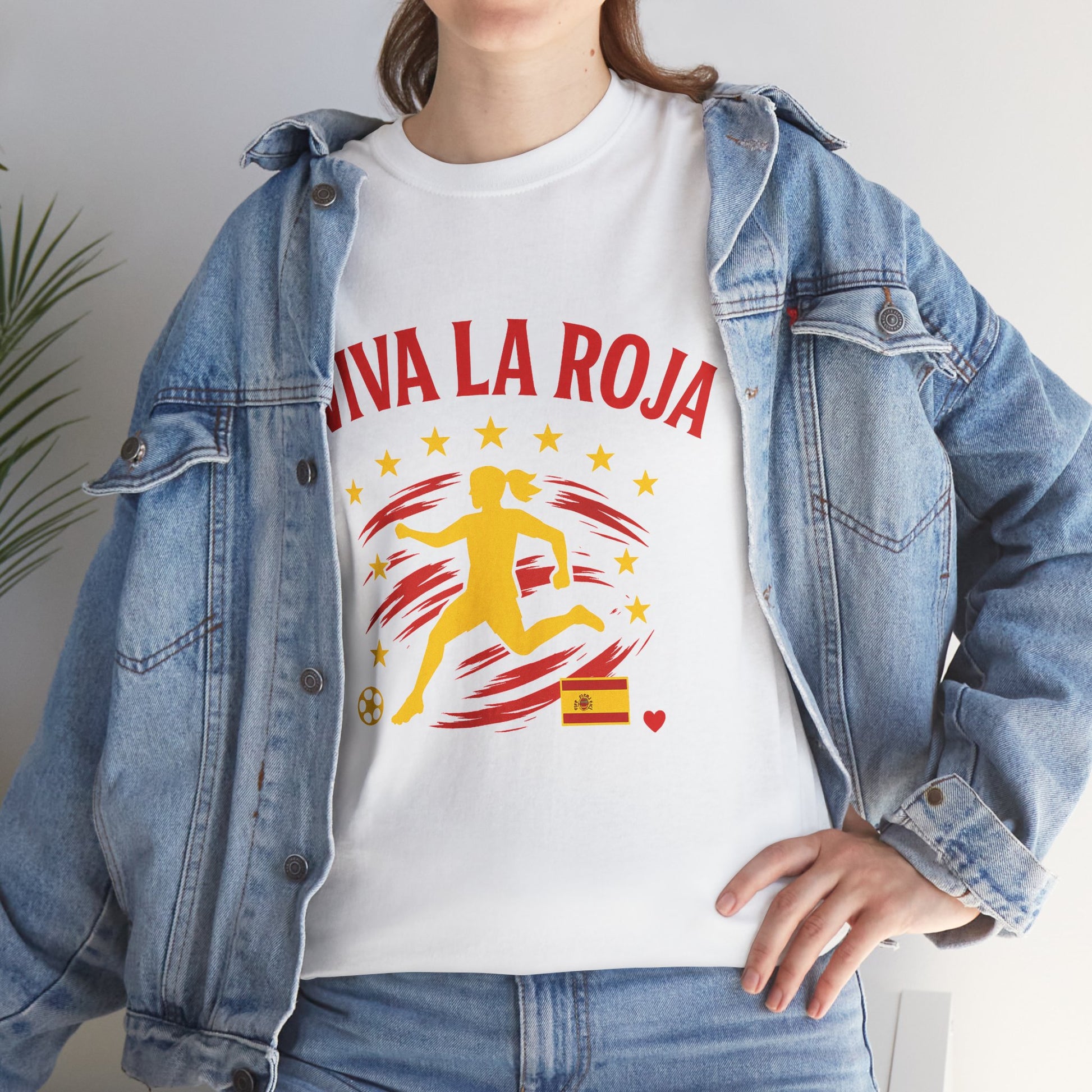Viva La Roja Women’s Shirt – Spain Football Fan Tee