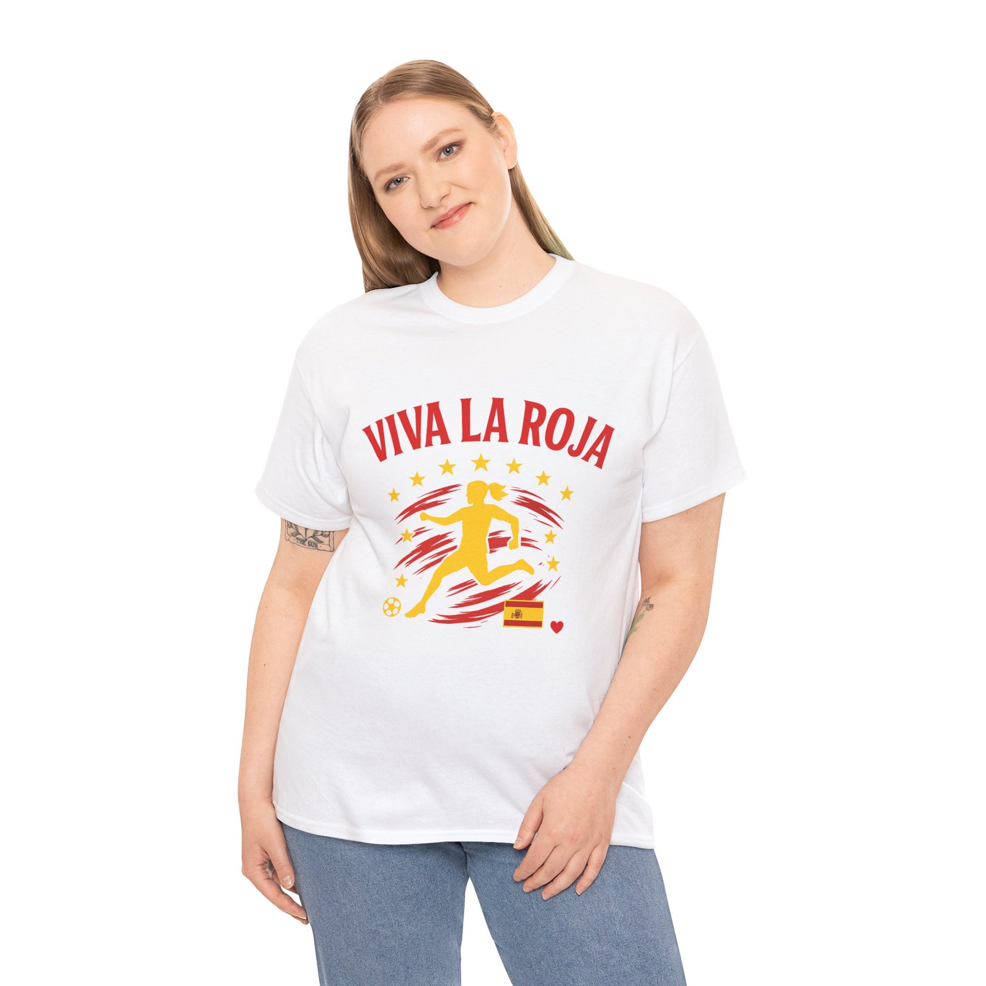Viva La Roja Women’s Shirt – Spain Football Fan Tee