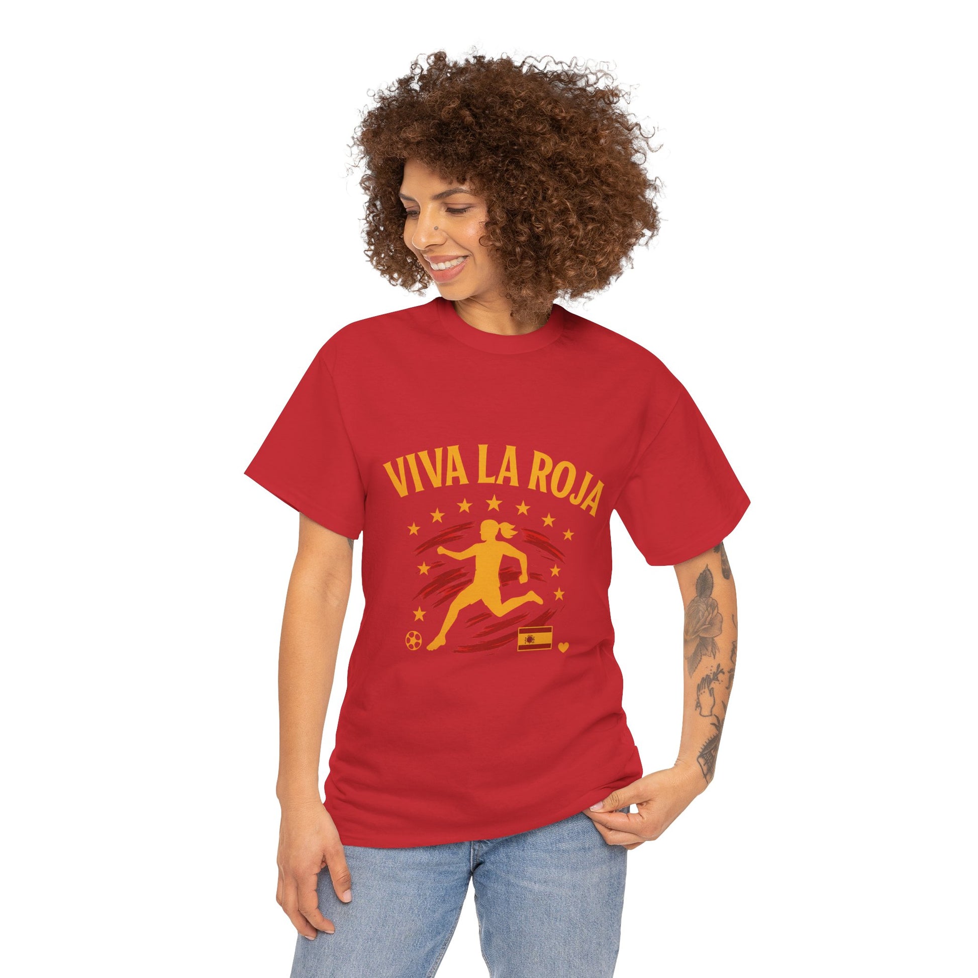 Viva La Roja Women’s Shirt – Spain Football Fan Tee