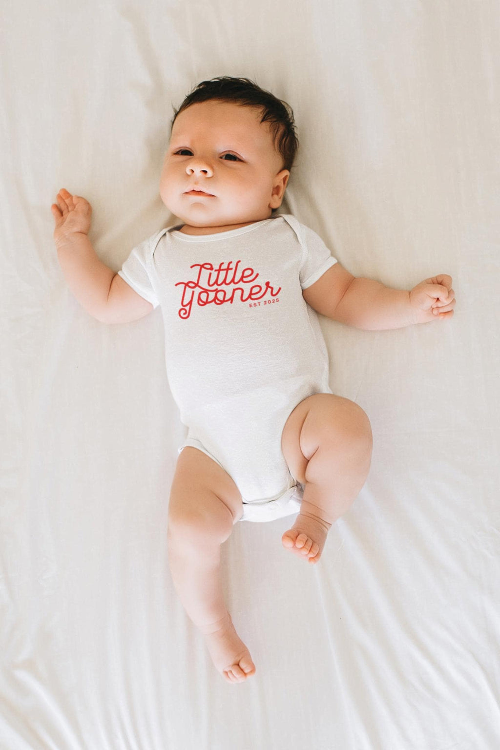 Arsenal Organic 100% Cotton Little Gooner Est. 2025 Baby Bodysuit Perfect Gift for Dad New and Expecting Parents Newborn Baby Shower Present