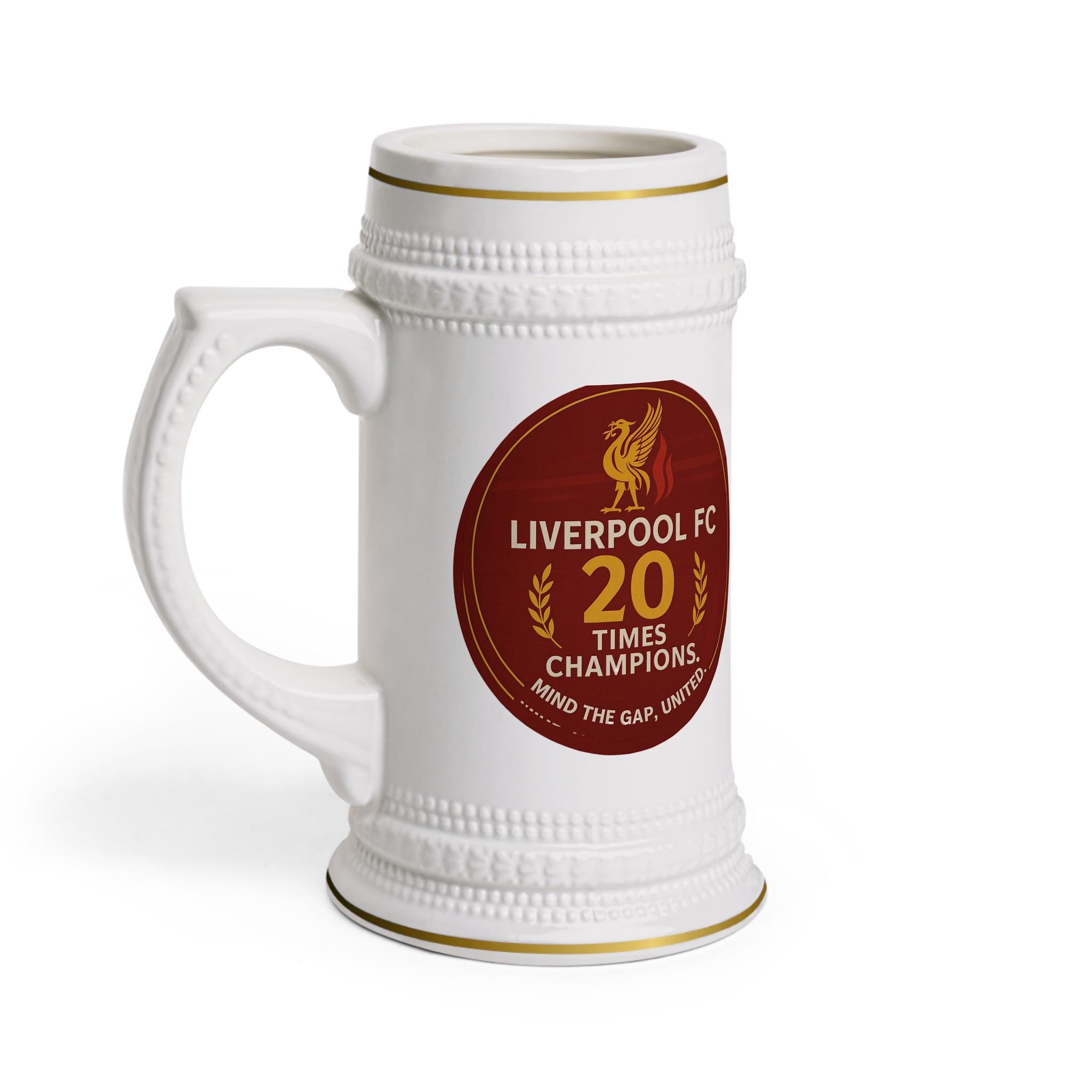 Liverpool FC Champions Beer Stein Mug - LFC Groomsmen Gift, Football Beer, Soccer Fan Gift, Sports Team Drinkware, Soccer Team Beer Mug