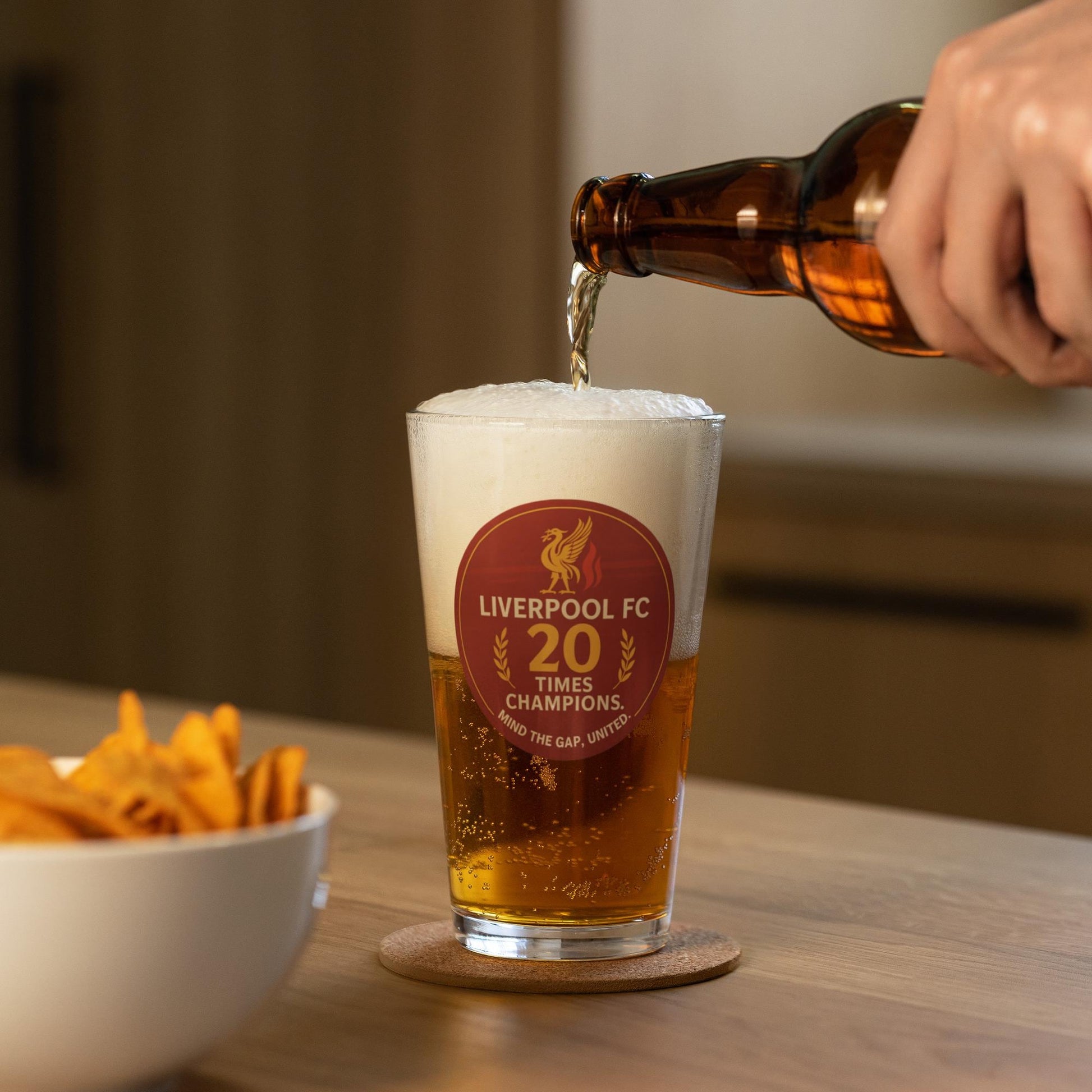 Liverpool FC 20 Time Champions Shaker pint glass