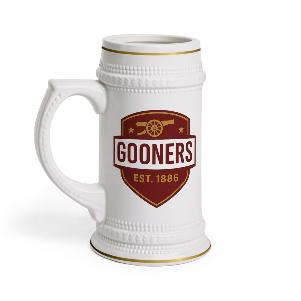 Arsenal FC Gooners Est. 1886 Beer Stein Football Fan 22oz Mug, Unique Perfect Wedding Gift Idea for Soccer Supporter North London Gunners
