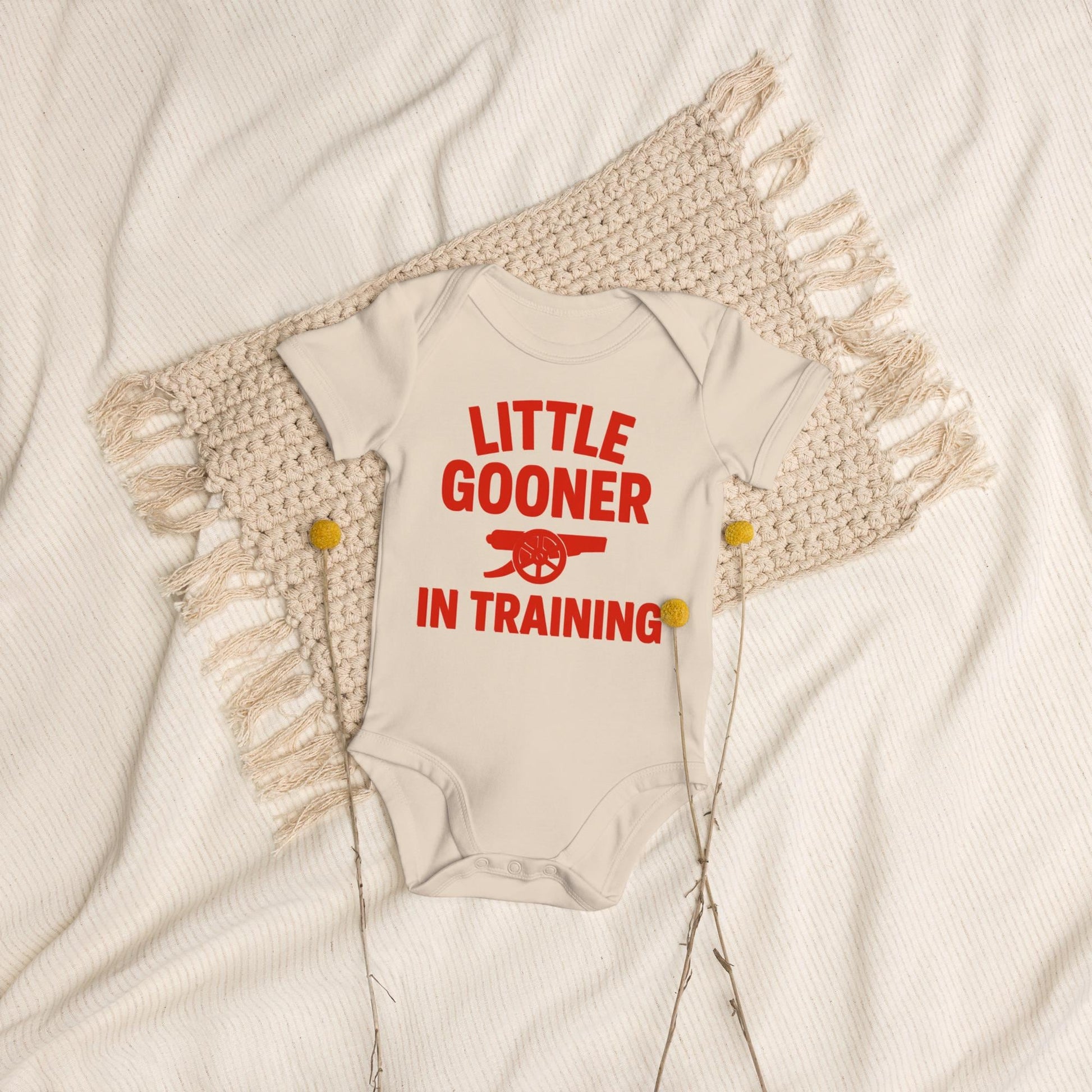 Arsenal Little Gooner 100% Organic Cotton Babygrow bodysuit